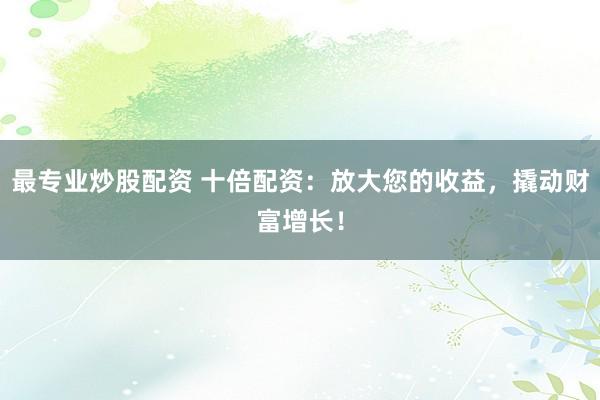 最专业炒股配资 十倍配资：放大您的收益，撬动财富增长！